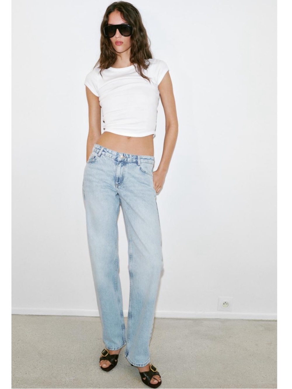 ZARA Light Wash Straight Leg Jeans